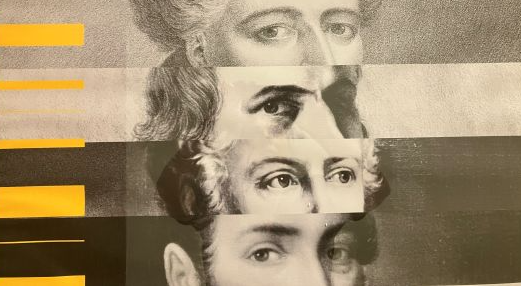 Ausschnitte aus Gesichtern bekannter Persönlichkeiten 